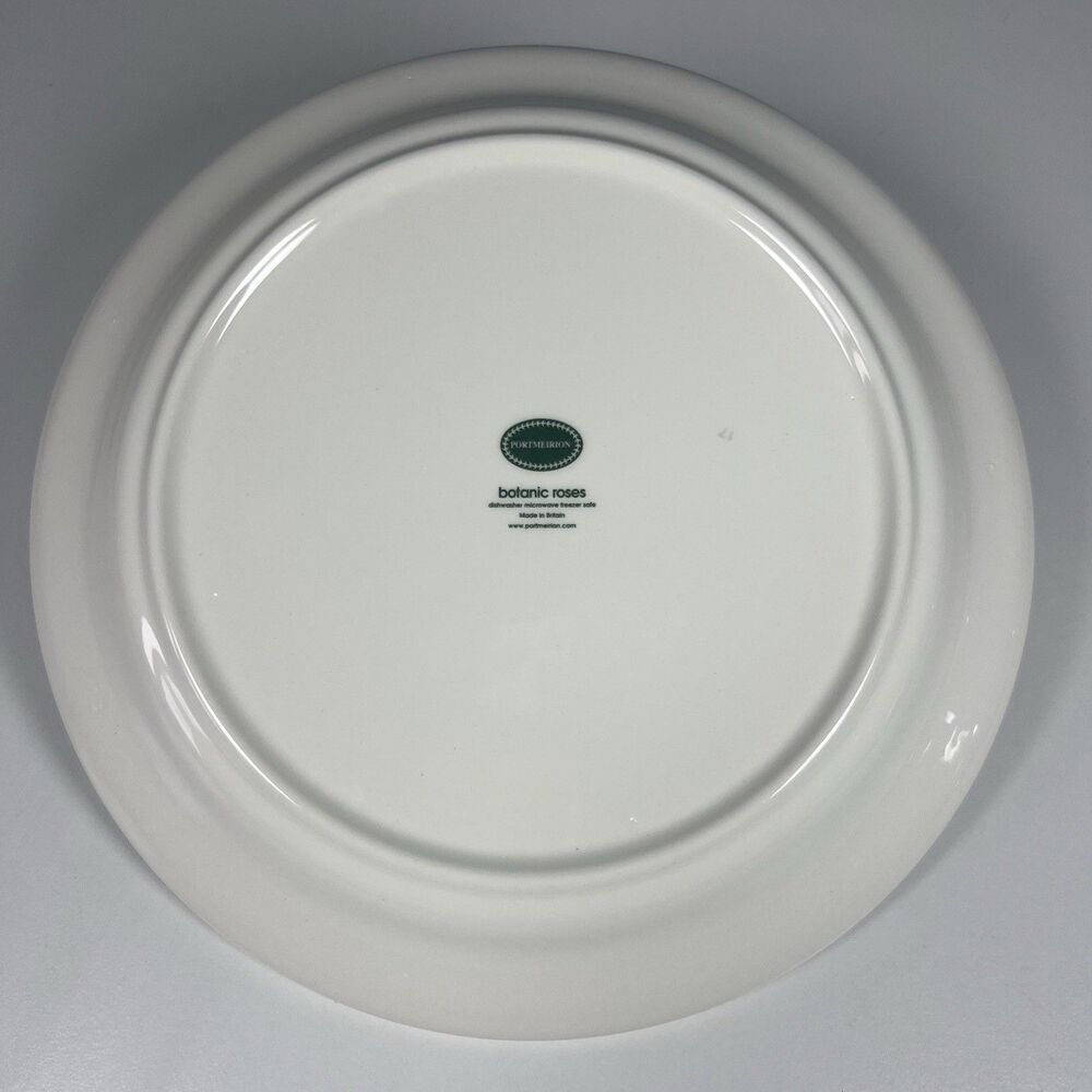 Portmeirion Botanic Roses Teasing Georgia 8.5” Salad Plate Yellow Roses Floral - Picture 3 of 5